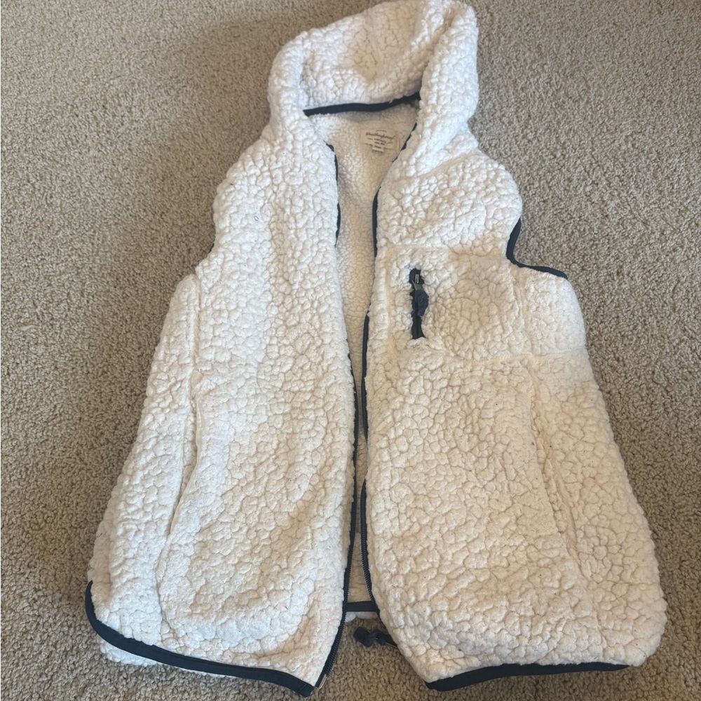 Cream Sherpa Fleece Vest - Weatherproof (Size: M)